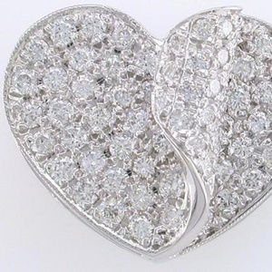 Diamond Heart Pendant 1.02TDW 14KT White Gold
